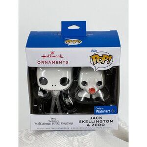 Disney Hallmark Ornaments Funko Pop! Jack Skellington & Zero The Nightmare Befor